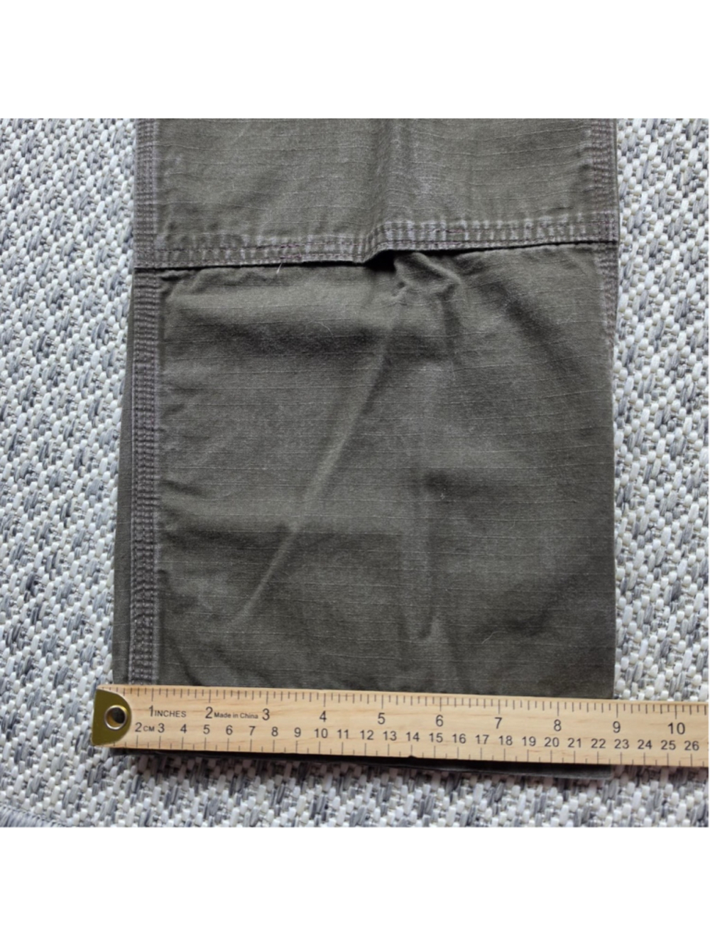 Carhartt Double Knee Cargo Pants Mens 40x32 Olive Brown Ripstop Workwear Utility - Picture 12 of 13